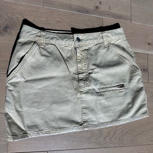 ASOS DESIGN minimal utility skirt in sand